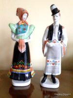 Hollóházi matyó pár. 30 cm