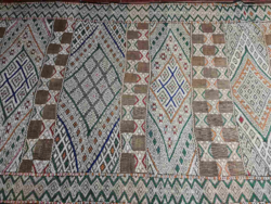 Vintage BERBER KILIM szőnyeg, 410x156 cm