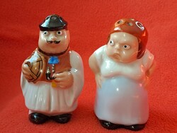 NEMZETI RITKASÁG! :) EGYEDI MEGRENDELÉSRE KÉSZÜLT ZSOLNAY SÓSZÓRÓ, BORSSZÓRÓ HIBÁTLAN ÁLLAPOTBAN