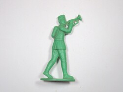 Retro régi műanyag játék figura - trafikáru - trombitás katona - 1960-1970-es évekből