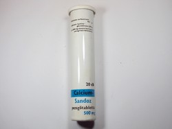 Retro Calcium-Sandoz pezsgőtabletta gyógyszeres doboz  - Alkaloida Tiszavasvári - 1980-as évekből