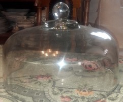 ANTIK BIEDER FÚJT VASTAG ÜVEGBÚRA TORTÁS BÚRA 30 cm !!!    - Art&Decoration