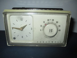 Vintage, honeywell thermostat with clock function