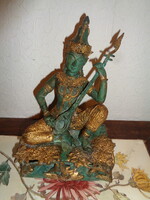 Thai bronz istenség  , szép patinával a 60 as évekből  mérete 19 cm