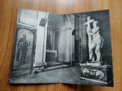 Chiesa del Domine Quo Vadis? kinyitható lap, leírás 1928-ból, a templom a Via Appian áll
