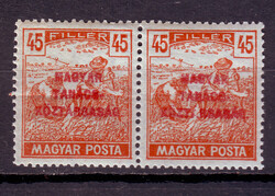 1919 M.T. Arató 45 Fillér / nyomási érdekességekkel