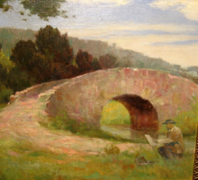 AZ ÉRTÉKE TÖREDÉKÉÉRT !!  EREDETISÉG IGAZOLÁSSAL CSODÁS TOLNAY ÁKOS / 1861-/: FESTŐ A TÁJBAN