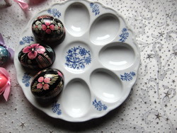 Német porcelán tojáskínáló tál