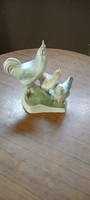 Zsolnay porcelán tyúkudvar/baromfi udvar Sinkó