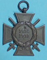 I V.h. Hindenburg Kereszt Kitüntetés /gyártójelzett/ szalag nélkül 1914-1918