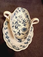 Antik MEISSEN Meisseni Hagymamintás porcelán mártásos szószos saucier kínáló tál
