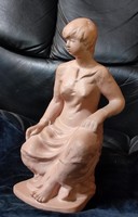 Zsin Judit (1957- ) .Terrakotta szobor, jelzett. 25 cm.