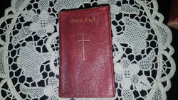Antik-- 1900-as évekből  --bőrkötéses -, angolnyelvü vallási - IMA  könyv---aranyozott lapszélekkel-