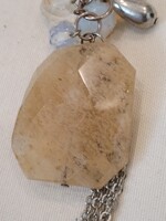 Polished mineral - decorative pendant, medallion, talisman