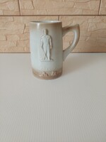 Régi Zsolnay bányász korsó 14 cm