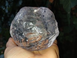 Kosta Boda svéd jégüveg "hógolyó" kristály gyertyatartó