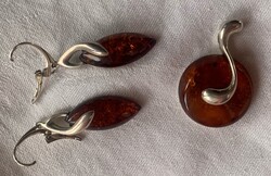 BOROSTYÁN EZÜST FÜLBEVALÓ-és MEDÁL magyar fémjeles ,mesterjeles -2000,körül