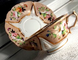 MUZEÁLIS P&S Portheim & Sons biedermeier TEÁSCSÉSZE + ALJA - Art&Decoration