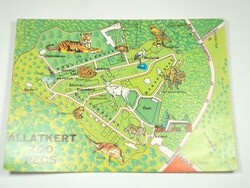 Régi képeslap, levelezőlap - Pécsi Állatkert Zoo - 1980-as évek