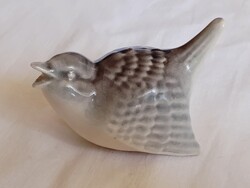 Porcelán kismadár 1 - veréb retro 9x5,5x6cm