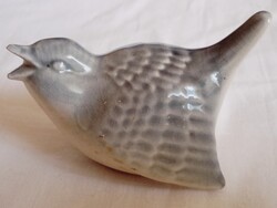 Porcelán kismadár 2 - veréb retro 9x5,5x6cm