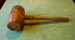 Antik fa kalapács (masszív, 40 cm)