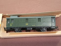 Új, DDR , Villany vasút, H0, 1:87, retro játék,  poggyászkocsi
