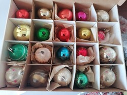Antik üveg karácsonyfa díszek, üveg gömbök