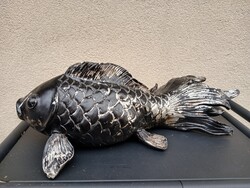Vintage kerámia Koi Japan hal. Handmade. Alkudható.