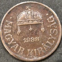 Magyarország 1 fillér, 1938.