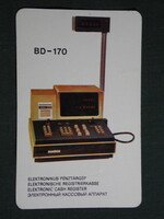 Kártyanaptár,IGV irodagépipari finomtechnikai vállalat,Budapest,NUMIX BD-170 pénztárgép, 1978,   (8)