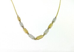 Sárga-fehér arany nyaklánc (ZAL-Au126852)