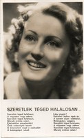 Képeslap: Színészek, Simor Erzsi.