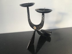 Kovácsolt vas gyertyatartó 18cm.