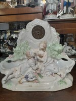 Alt wien ca.1910-20 Years large faience couple of lovers, table lamp, fireplace clock. 51 Cm.