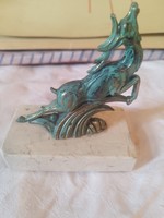 Márvány Talpon Álló Bronz Szobor