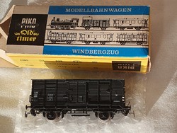Új, DDR PIKO , Villany vasút, H0, 1:87, retro játék,  fekete vagon