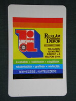 Kártyanaptár,Tolnaszöv ÁFÉSZ,Universal reklám iroda Szekszárd, 1978,   (8)