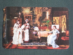 Kártyanaptár,BÁV bizományi áruház,Budapest,Munkácsy Mihály festmény, 1978,   (8)