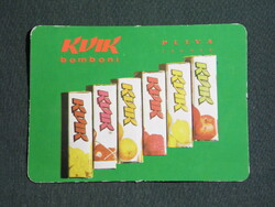 Kártyanaptár,Jugoszlávia,Horvát Pliva Zagreb,Kvik bonboni cukorka, 1978,   (8)