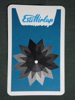 Kártyanaptár,Esti Hírlap napilap,újság,magazin,grafikai, 1978,   (8)
