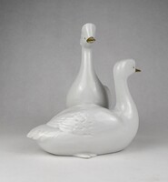1U083 Régi Hollóházi porcelán madár pár 21 cm