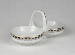 1U035 Régi jelzett Hüttl Tivadar EPIAG cseh porcelán sótartó