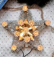 Spectacular old Christmas tree ornament boa star shaped string of lights. 20Cm