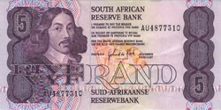 5 rand 1989-90 Dél Afrika South African signo 6. Alfa-numerikus sorszám 2.