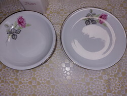 CSAK A LAPOS TÁNYÉROK VANNAK MEG!!! Alföldi bazsarózsás, rózsás porcelán arany széllel