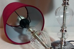 Design Italy Üveg króm  asztali lámpa párban