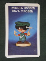 Kártyanaptár,Tisza cipőgyár,Martfű,reklám figura,baba 1979,  (8)