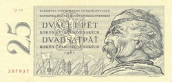25 korun korona 1961 Csehszlovákia 2.