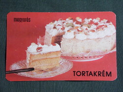 Kártyanaptár,Kaposvár Füszért élelmiszer vállalat,Mogyorós tortakrém, 1979,  (8)